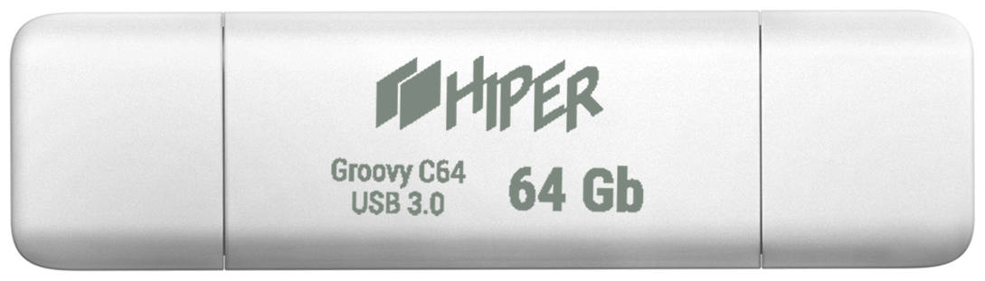 Накопитель HIPER USB3.0 + USB Type-C 64GB Groovy C64