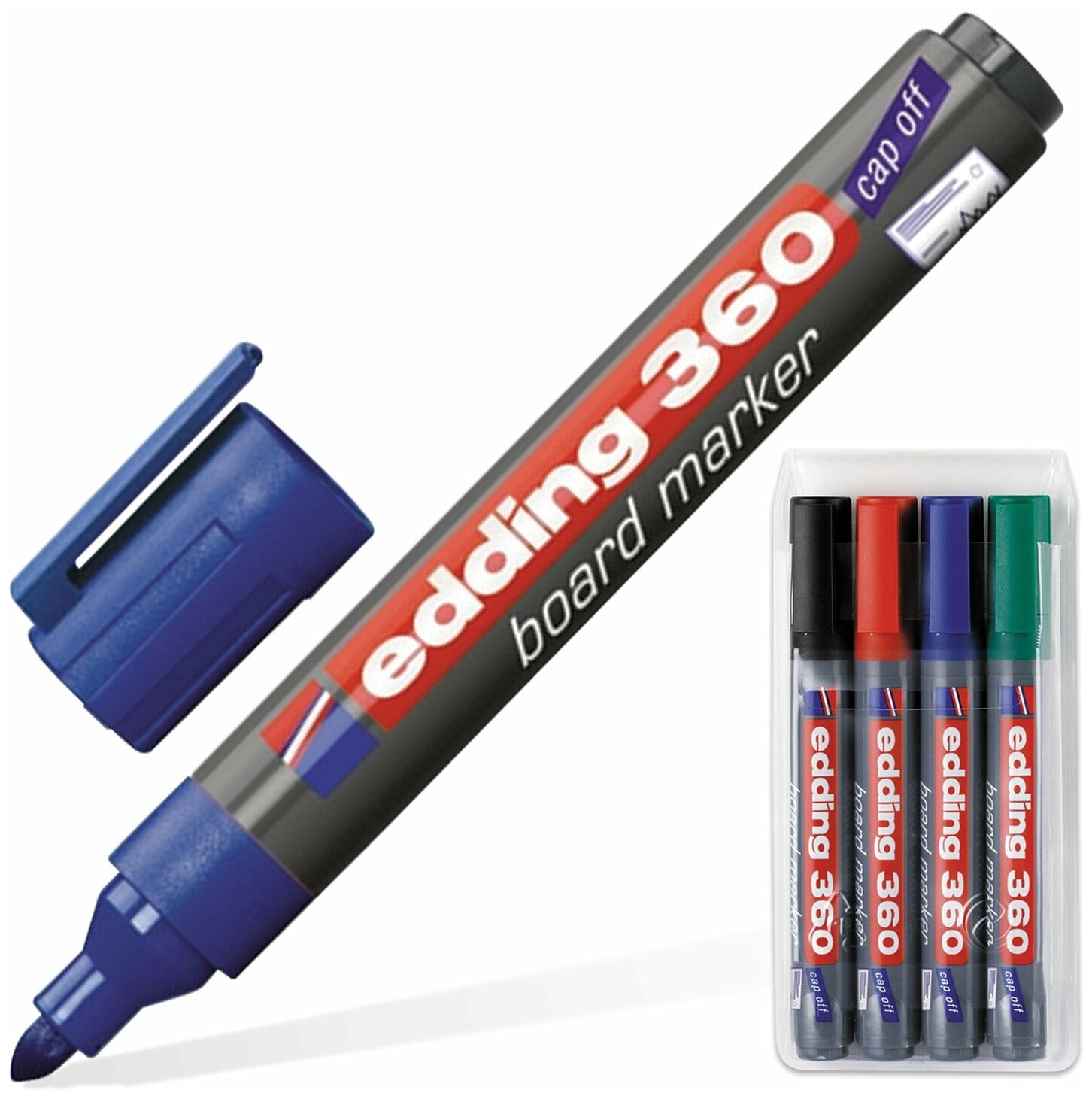 набор маркеров для досок Edding, 1,5-3 мм (4 цвета) - фото №10