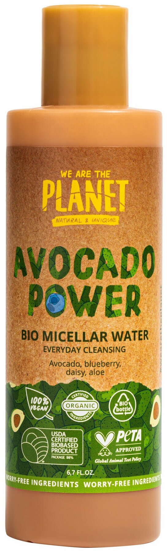 Мицеллярная вода ежедневный уход We Are The Planet Avocado Power 200 мл