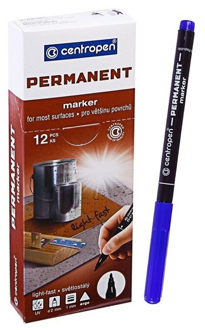 Маркер перманентный Centropen 2536/1З 1 мм зеленый - фото №11