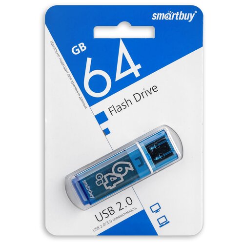 USB накопитель 64 GB Smart Buy Glossy Series Blue