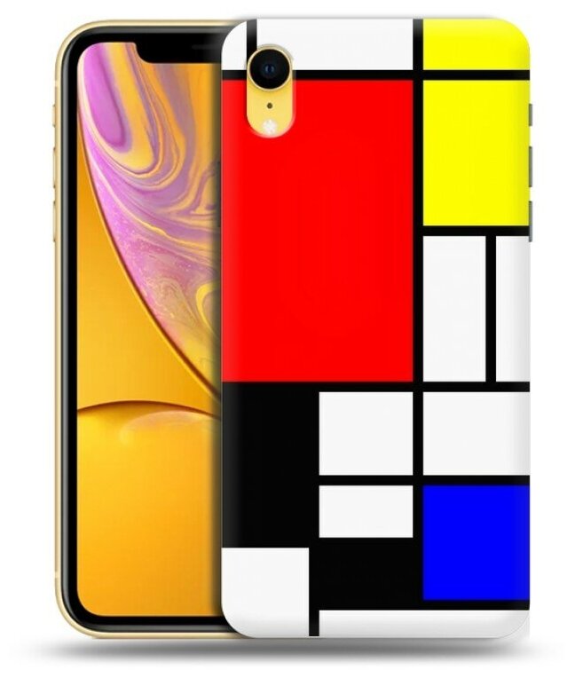 Дизайнерский силиконовый чехол для Айфон XR / Iphone Xr Модриан