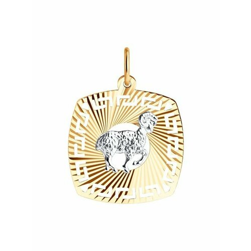 фото Подвеска знак зодиака из золота 585 пробы овен jewel cocktail