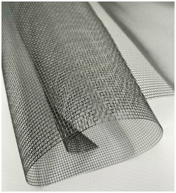 Москитная сетка "Fiberglass", стекловолокно, ПВХ, серая, 140x300 см — фото 1