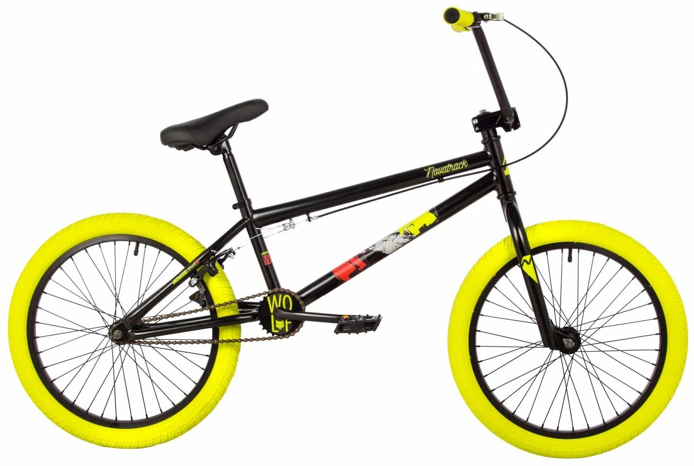 Велосипед BMX Novatrack WOLF 20" 10" черный 20BMX. WOLF. BK23 2023