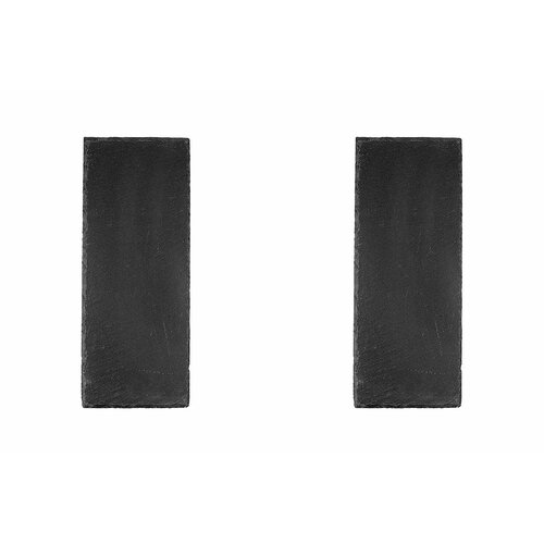 Набор из 2 блюддля подачи прямоугольная 30х12х0,5 см, черный, матовый, сланец натуральный, Sunnex, MSL3012