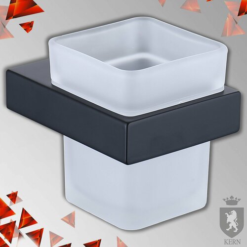 Настенный стеклянный стакан KERN 9505 черный 2704₽