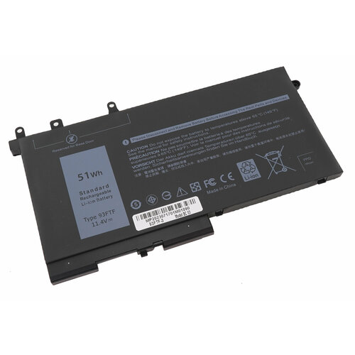 Аккумулятор 93FTF, 83XPC, D4CMT, 4YFVG, 3DDDG для Dell Latitude 5280, 5480, 5580, 5290, 5590 (4400mAh) аккумулятор для ноутбука dell latitude 5580 5480 5280 5290 5590 7 6v 8500mah p n gjknx gd1jp dv9nt