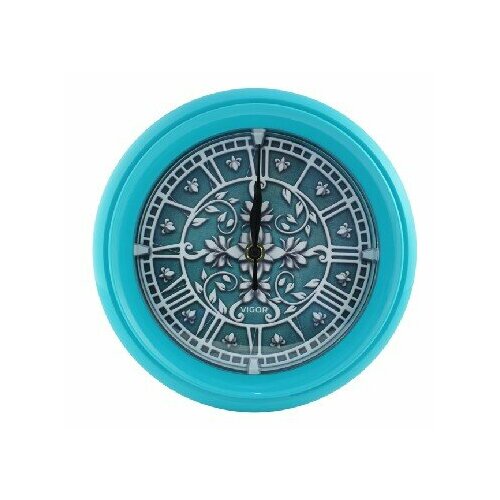 Часы настенные Vigor Д-24 /лепнина в бирюзовом