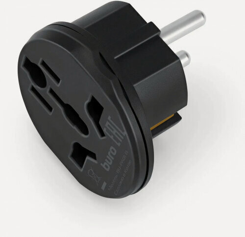 Изображение товара Адаптер-переходник Buro BU-PA01-B (1 розетка) черный