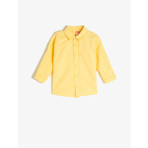 Рубашка KOTON, размер 36-48 месяцев, желтый рубашка koton размер 36 48 месяцев зеленый