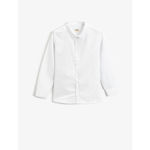 Рубашка KOTON, размер 7-8 лет, белый рубашка koton размер 7 8 лет красный