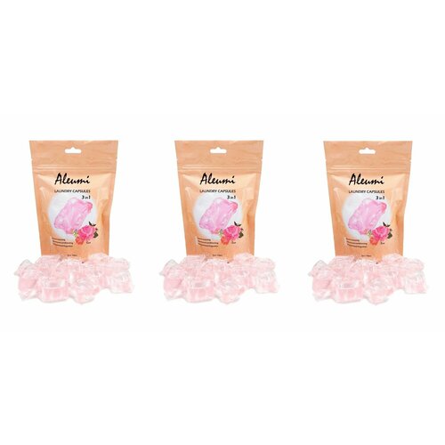 ALEUMI Капсулы для стирки Rose 3 в 1, 10 шт, 3 уп.