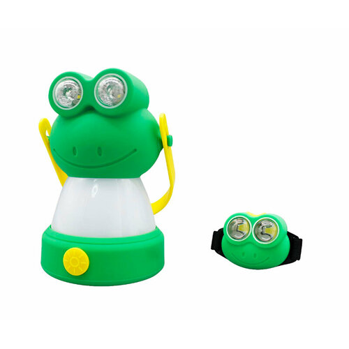 Светильник-ночник лягушка светодиодный с налобным фонариком