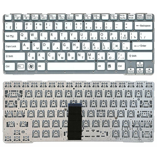 Клавиатура для ноутбука Sony SVE14A белая с голубым pn 9Z N6BBF D0R 149115111RU 9Z N6BBF R0 195000₽