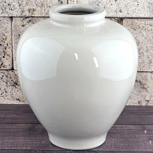 Ваза для цветов керамическая Nadezhda бежевая h26см (149) декоративная красивая необычная + Уд. БФдекор10мл + Уд. БФкомнат10мл + Корневин4г