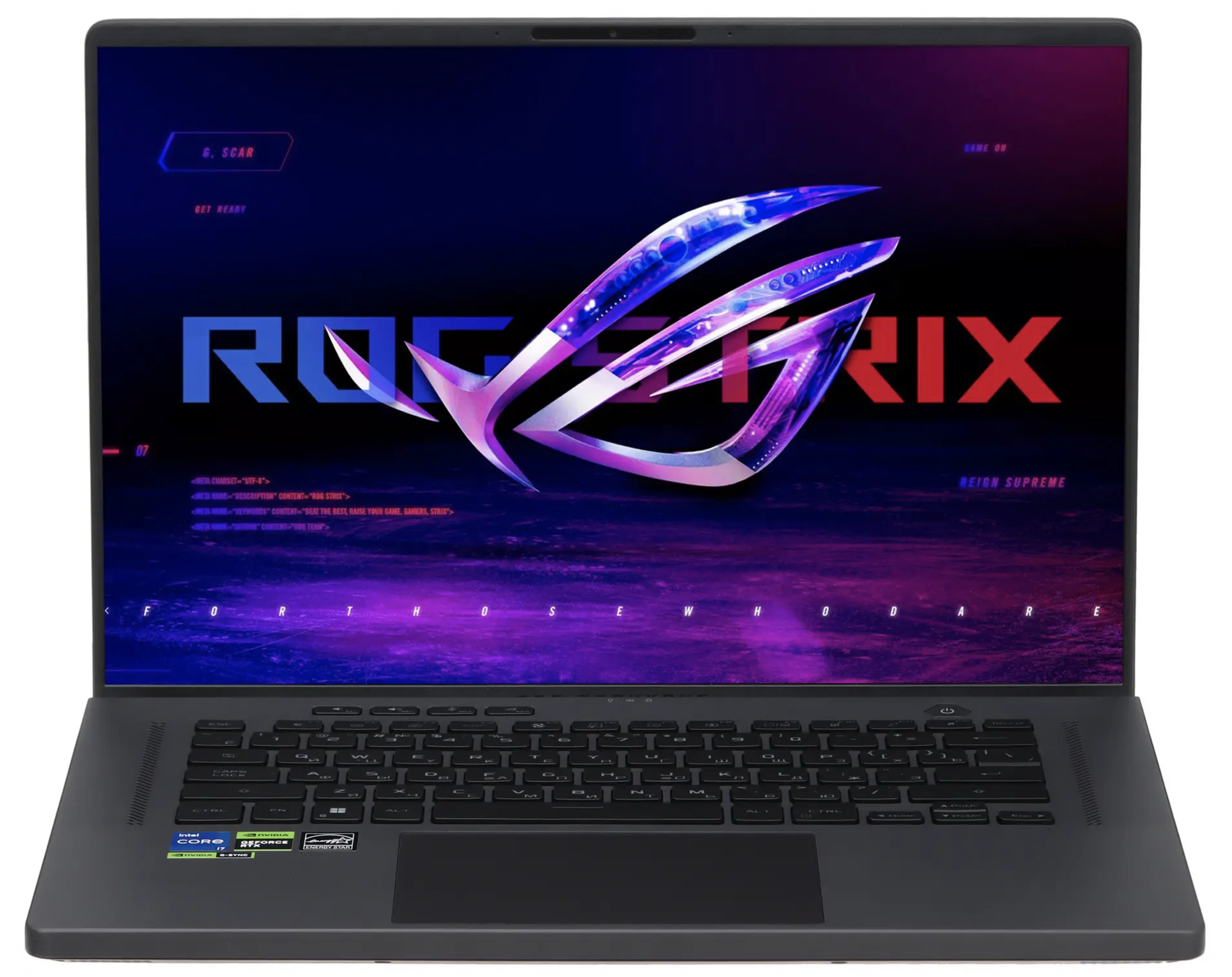 Ноутбук ASUS ROG Zephyrus G16 GU603ZU-N4050 16" QHD+ IPS 500N 240Hz/i7-12700H/16GB/512GB SSD/RTX 4050 6GB/DOS/Eclipse Gray/Русская раскладка