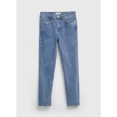Джинсы O'STIN, размер 26/32, голубой суперузкие укороченные джинсы голубой
