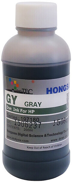 фото Чернила DCTec водорастворимые HP T610 Grey (серый) 200 мл