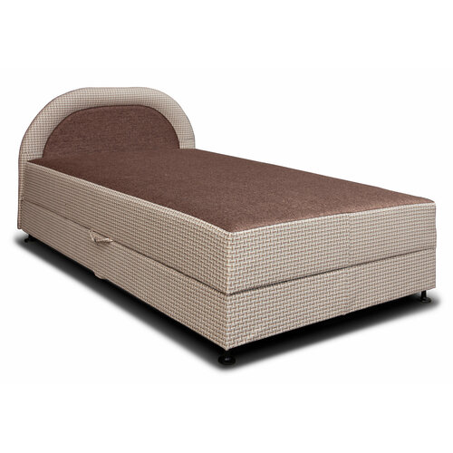 Тахта-кровать Олсен, 90х190, левая, рогожка коричневая