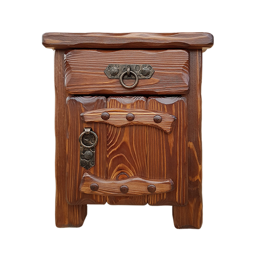Тумба деревянная с элементами ковки ммк-древ Машенька 2 ящик дверь 4540Н55 старый орех 19350₽