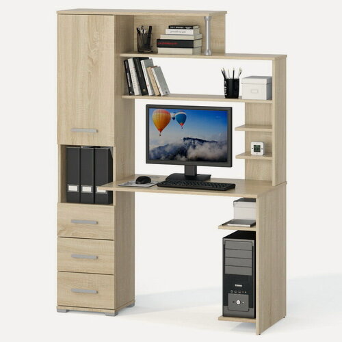 Изображение товара Стол компьютерный Вента-3 левый Дуб Сонома