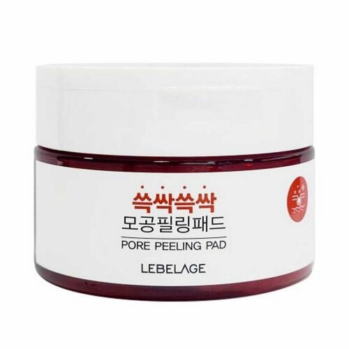 Lebelage Диски для очищения и пилинга пор / Pore Peeling Pad, 60 шт. тонизирующие пэды для глубокого очищения dr f5 daily refresh peeling toning pad 60 шт