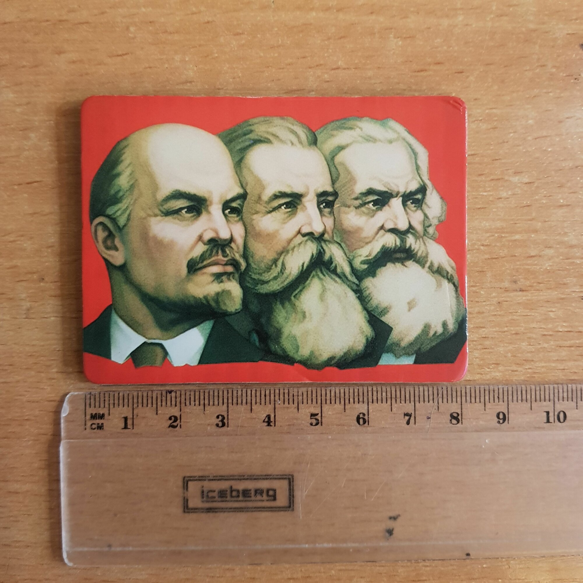 Магнит "В. Ленин, К. Маркс, Ф. Энгельс" 8х6см, полирезина — фото 1