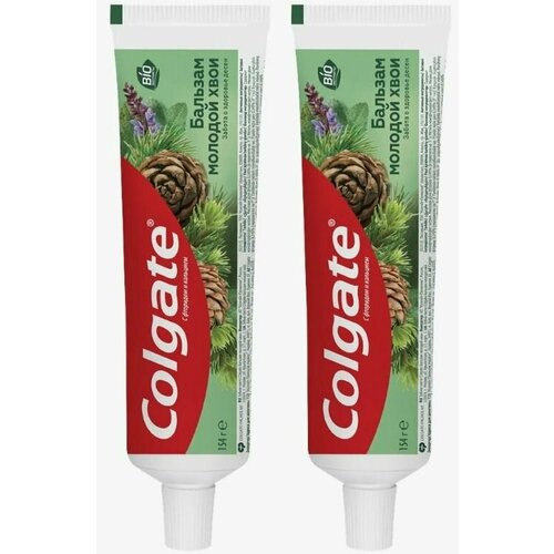 Colgate Зубная паста Бальзам молодой хвои, 100 мл, 2 шт набор зубных паст colgate бальзам молодой хвои 100 мл гранат 100 мл