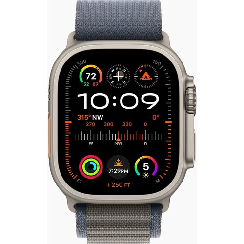 APPLE Смарт-часы Apple Watch Ultra 2 A2986 49мм OLED корп титан Alpine loop рем синий разм брасл160-210мм MREQ3LWA MREQ3LWA 9249000₽