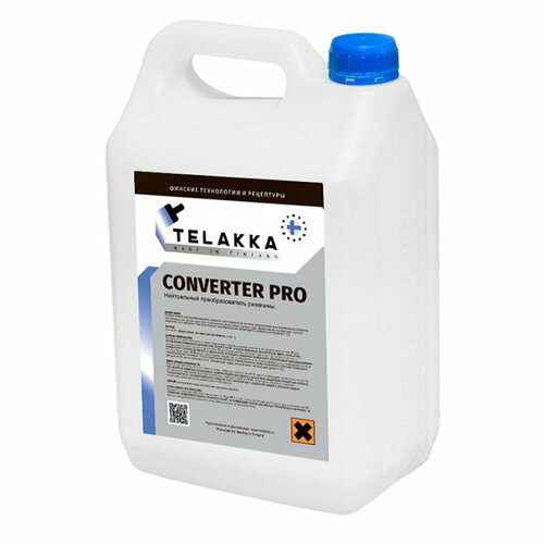 Нейтральный преобразователь ржавчины для арматуры без смывания промышленный усиленный TELAKKA CONVERTER PRO 5л