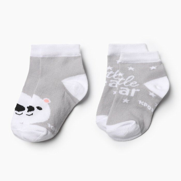 фото Крошка Я Набор носков Крошка Я "Белый мишка", 2 пары, 12-14 см