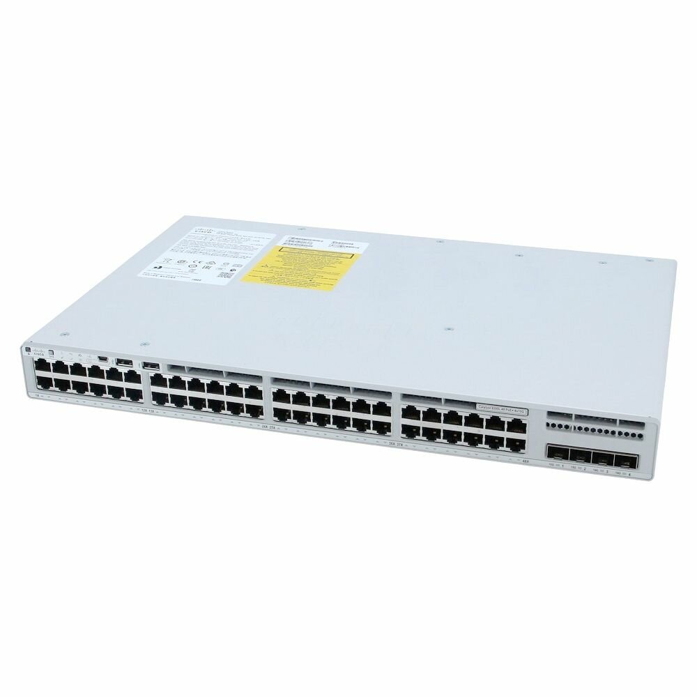 CISCO Коммутатор CISCO Catalyst 9200L 48-port Data, 4x10G uplink, PS 1x125W, Network Essentials, C9200L-48T-4X-E C9200L