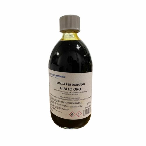 Лак для золочения Masserini защитный золотистый 500мл стеклянная бутылка 1699₽