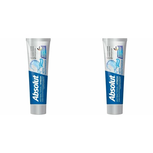 Absolut, Зубная паста 4fresh, антибактериальная, 110 мл, 2 штуки гелевая зубная паста clean
