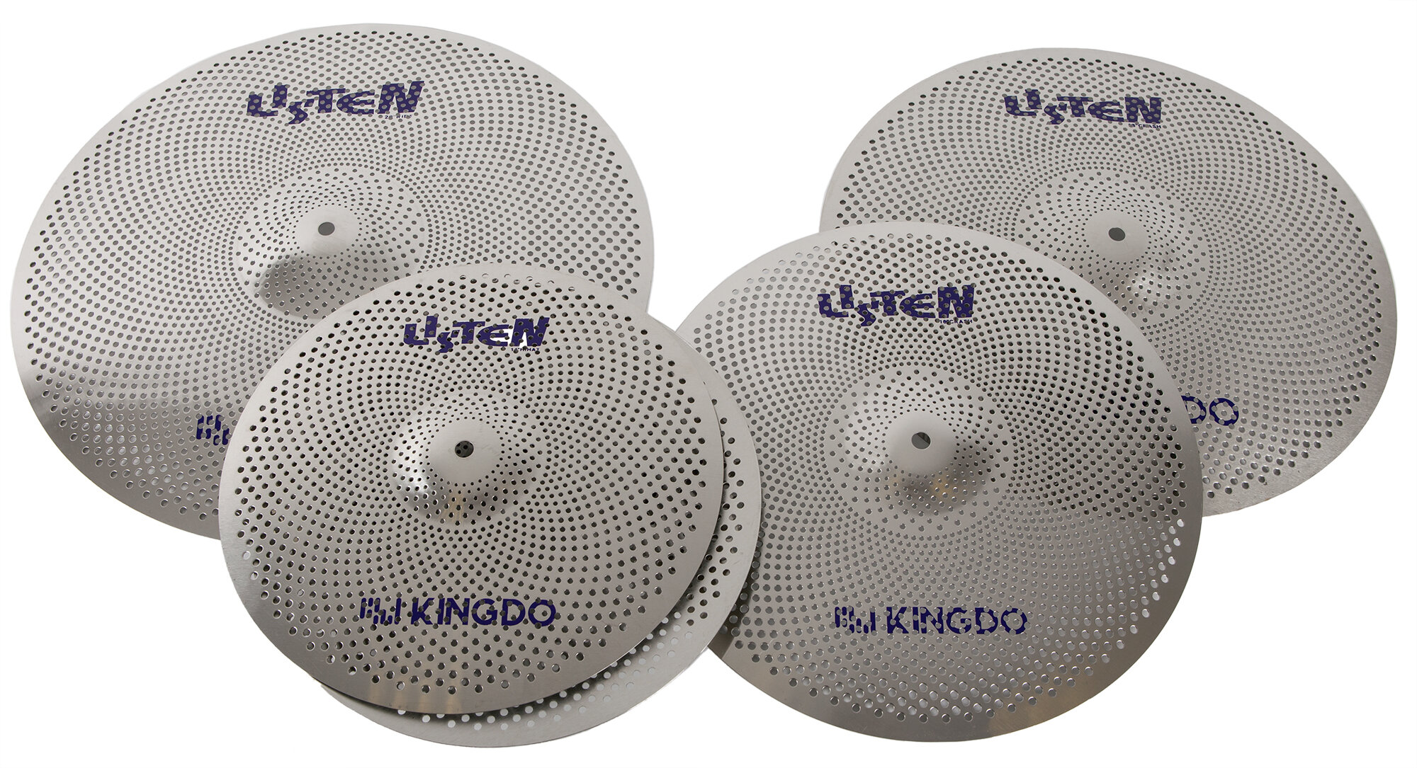 Комплект тарелок KINGDO LISTEN SET 14"+16"+18"+20" SILVER