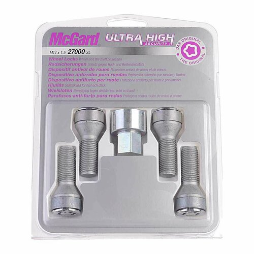 Болт колеса М14х1.5х31 секретки конус комплект 4шт. головка под ключ 19мм, 27000 SL, MCGARD