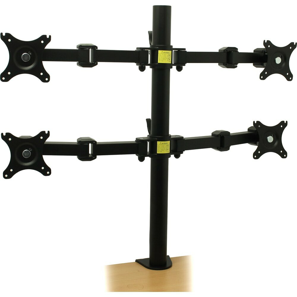 Кронштейн для 4-х мониторов ONKRON/ 10-32" макс. 100*100, струбцина, наклон -85?+90? поворот 360?, вылет от основания 0-385мм, вертикальное перемещение 200-660мм, макс. нагрузка 10кг - фото №14