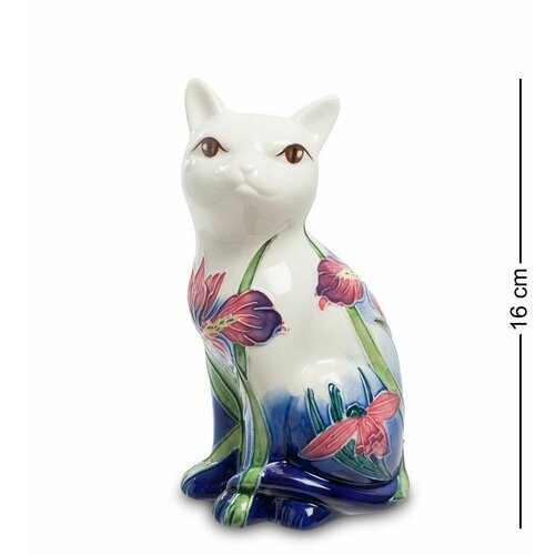 Фигурка Кошка комбинированный, цветы
