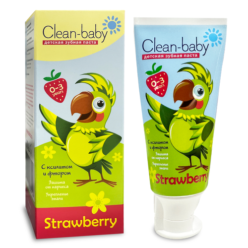 Детская зубная паста TM Clean-baby Клубника 0-3 лет 50 мл 346₽