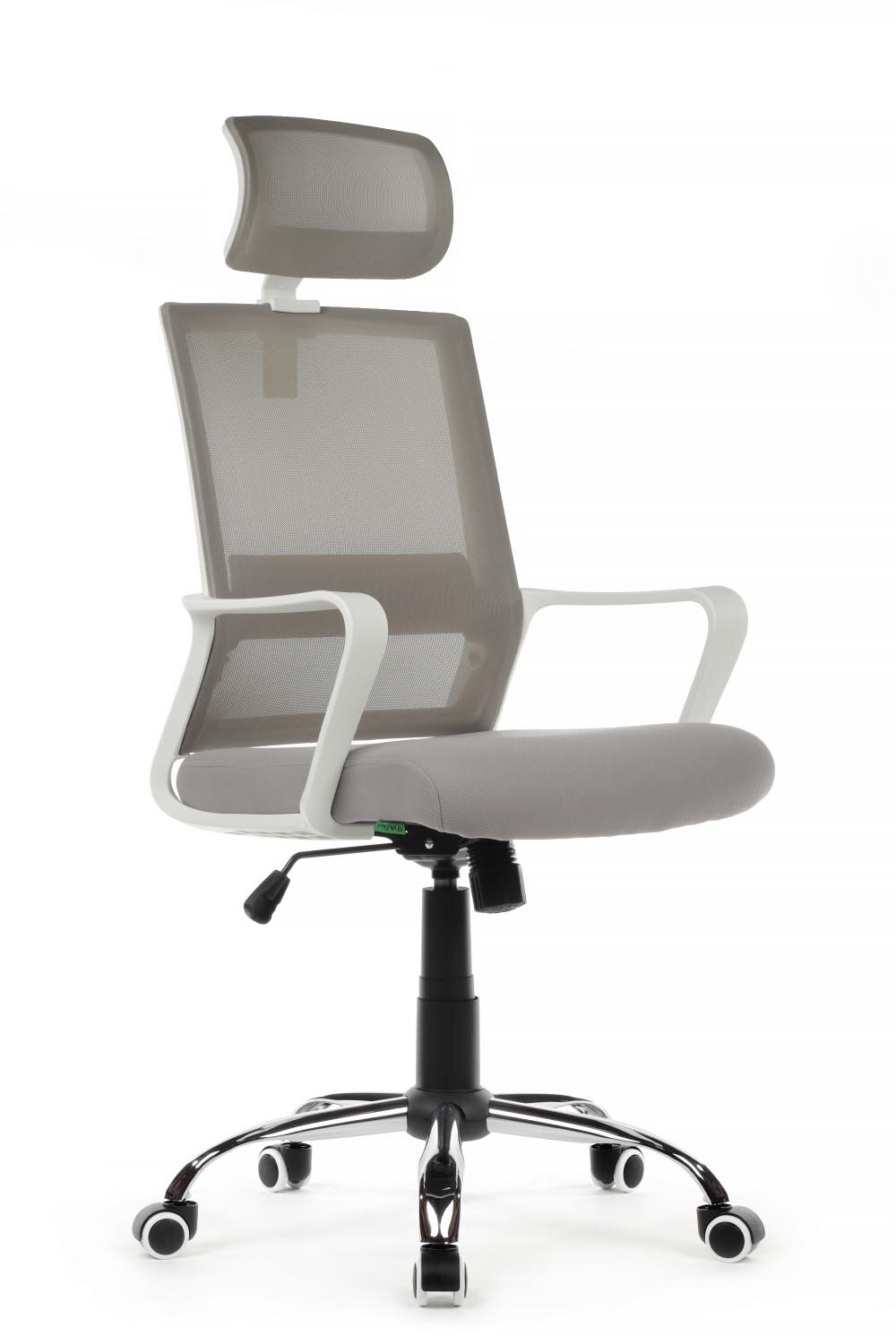 фото Компьютерное кресло Riva Chair RCH 1029HW Белый пластик/Серая сетка