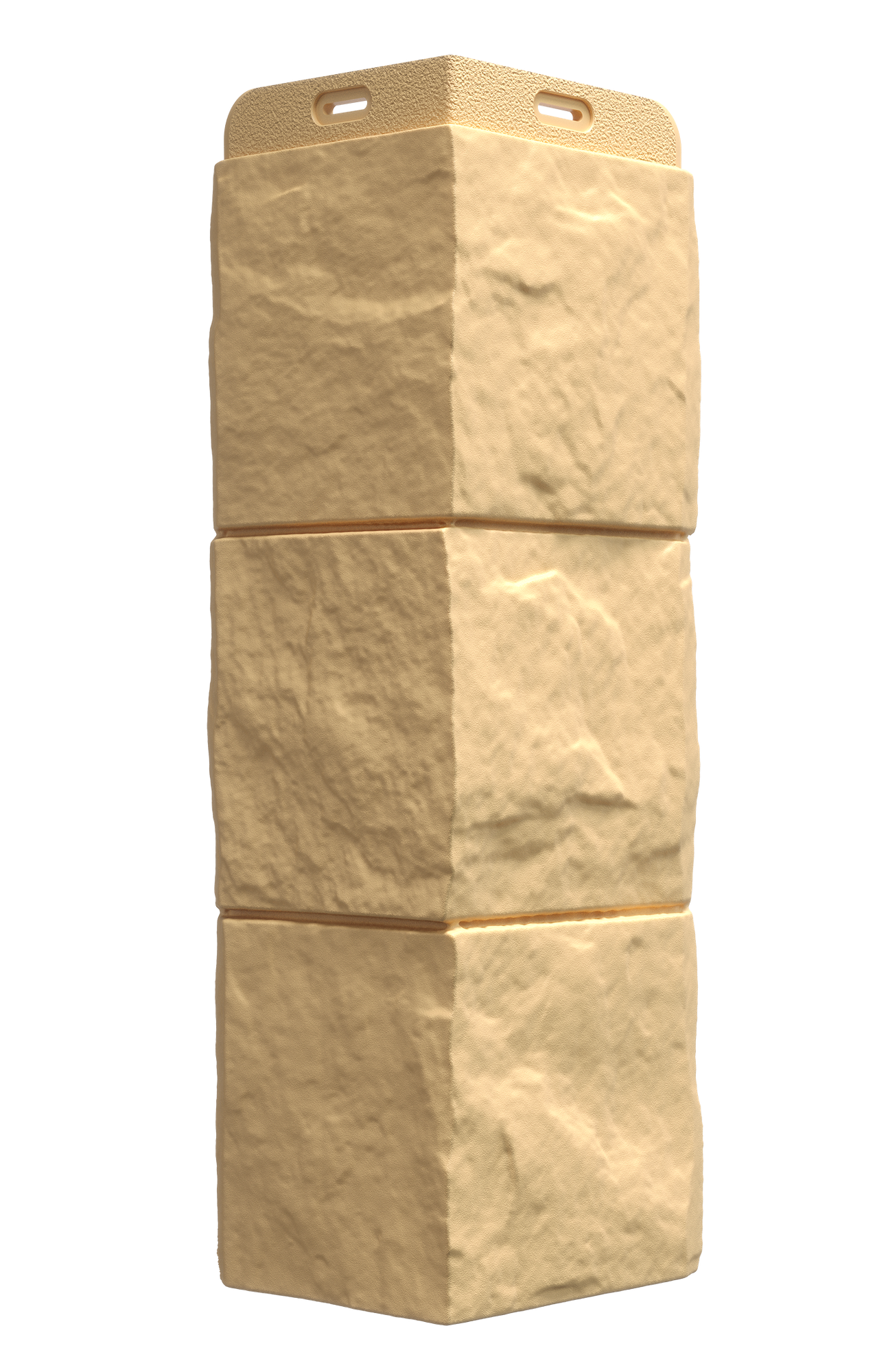 Угол наружный из ПВХ для фасадных панелей Docke FELS, (Каменная кладка), Слоновая кость