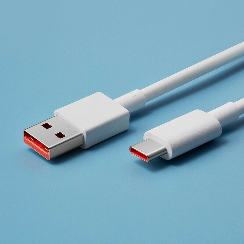 Кабель Xiaomi 6A Type-A to Type-C BHR6032GL Fast Charging Data Cable 6A-120W Оригинал, белый — фото 1