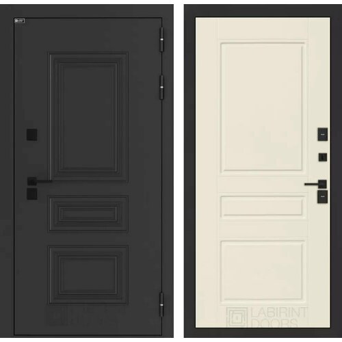 Входная дверь Аляска лайт с внутренней панелью 03 крем софт, (терморазрыв) размер по коробке 960х2050, правая