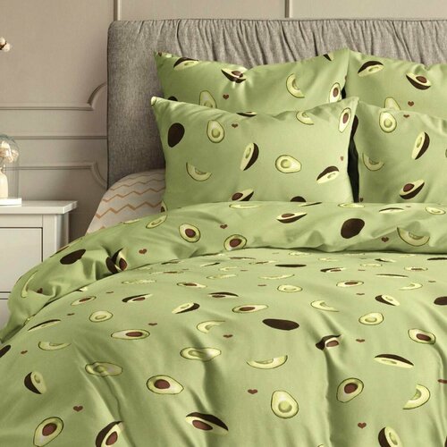 Постельное белье 2-спальное с евро простыней из бязи 