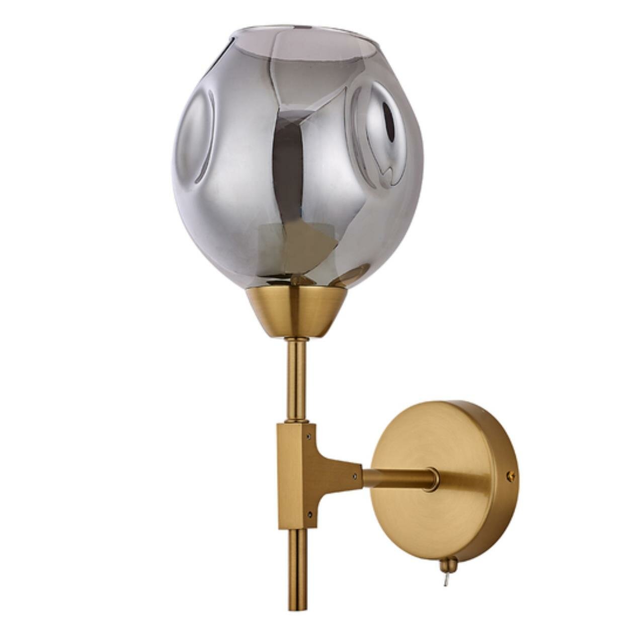Бра IP20 медный 60W E27 металл/стекло Arte Lamp YUKA A7759AP-1PB
