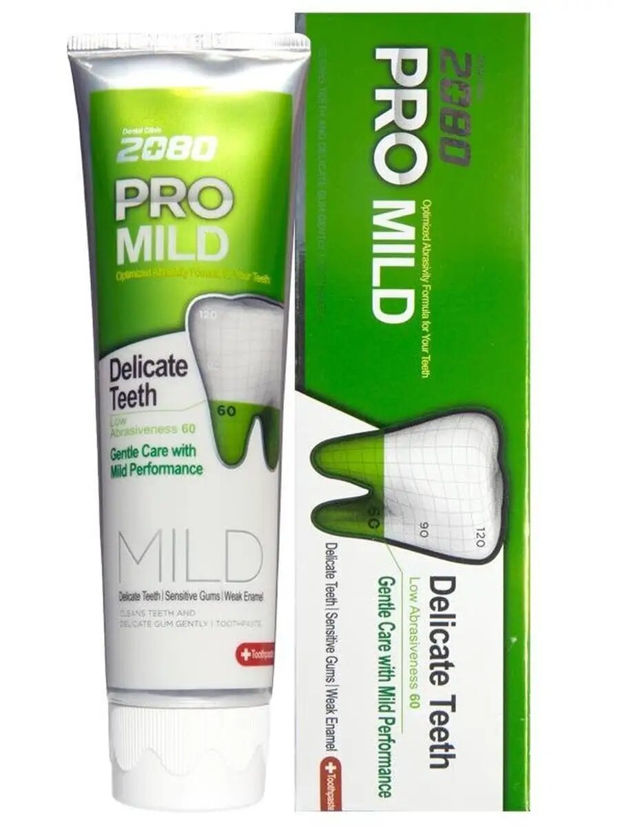 Зубная паста AEKYUNG Dental Clinic 2080, Pro Mild, мятная, для чувствительных зубов, 125г