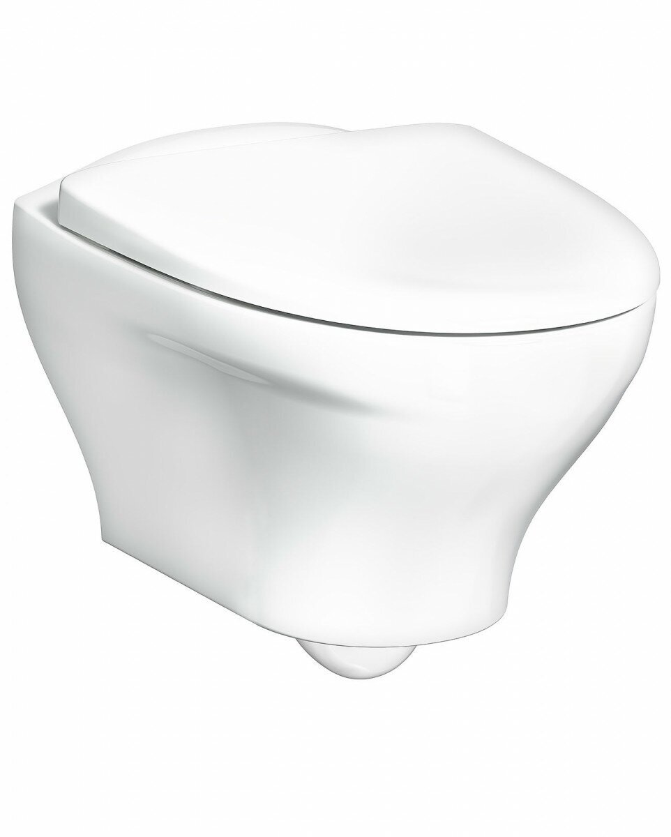 Чаша унитаза подвесного Gustavsberg Estetic Hygienic Flush GB1183300R1030, 8330 подвесной 35х53 см, без сиденья, безободковый, белый