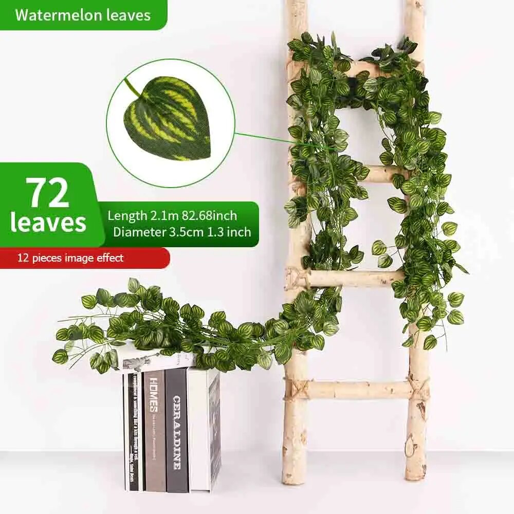 Искусственный плющ Uflower зеленый 2.1 м