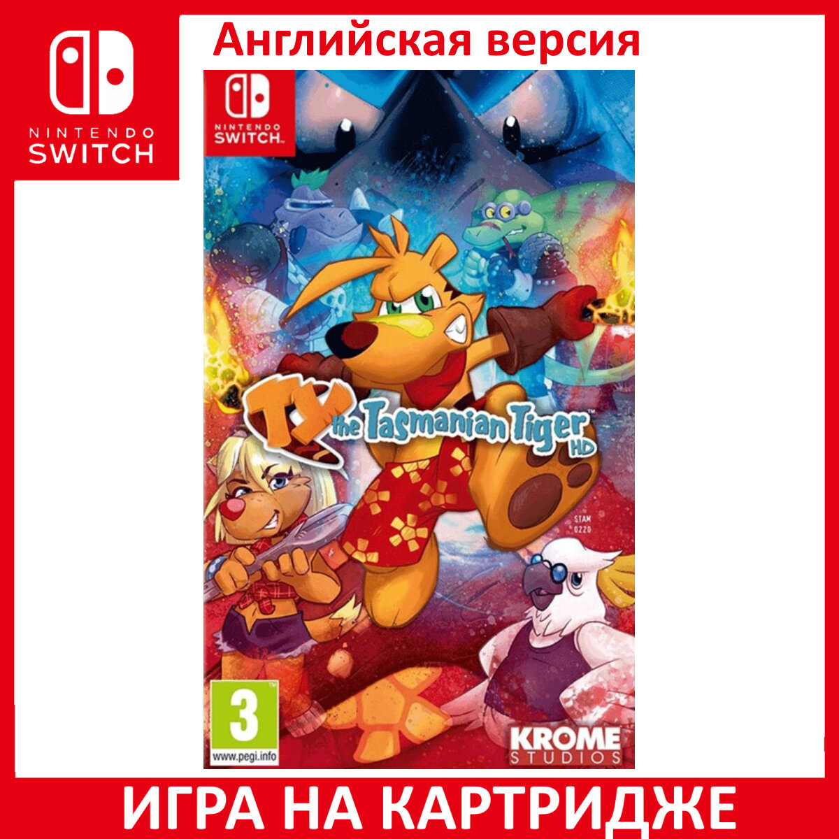 Игра TY the Tasmanian Tiger HD Switch Английский язык Картридж на Nintendo Switch